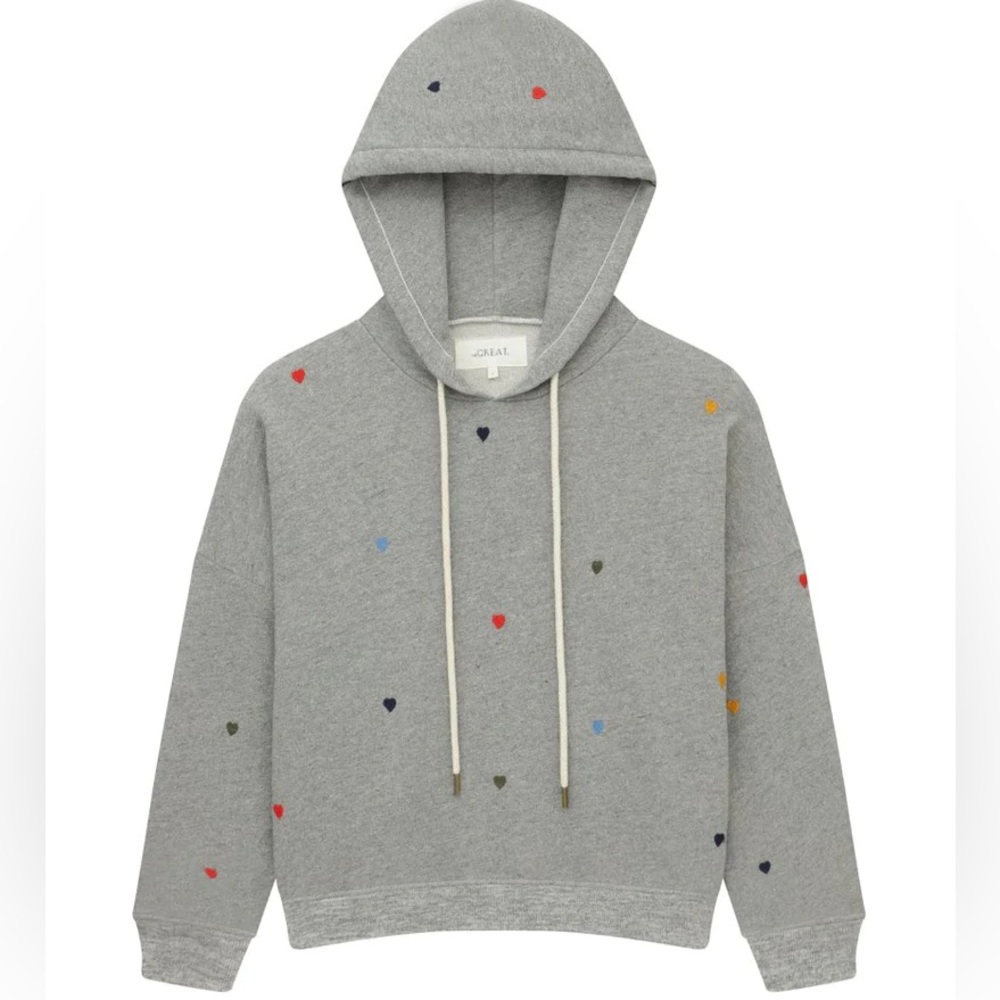 The Great. Embroidered Heart Teammate Hoodie Size 3 (L)